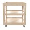 Flash Furniture Bright Beginnings Commercial 3 Shelf Square Space Saving Wooden Mobile Classroom Storage Cart, Locking Caster Wheels, Kid Friendly Design, Natural MK-ME14795-GG - alternate 3